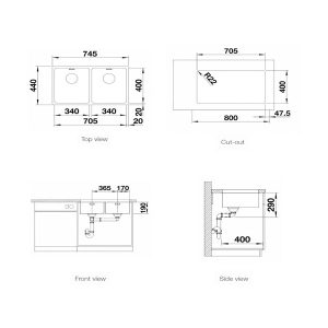 Chậu Rửa Bát Blanco Andano 340 1