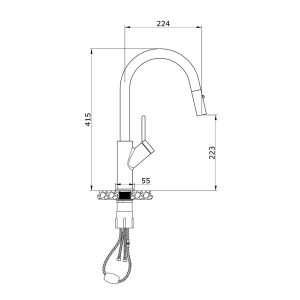 Vòi rửa bát Gento GT-206 New